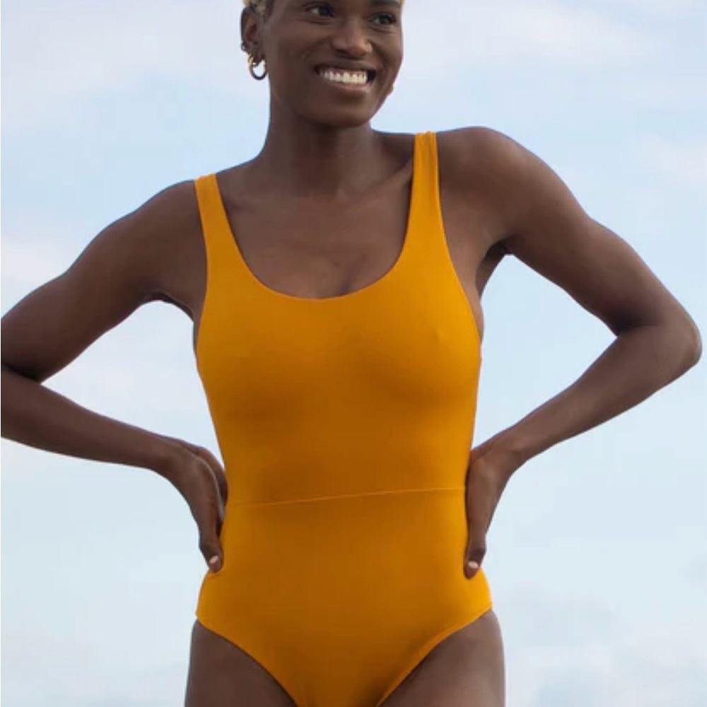 Left On Friday Golden Double Scoop One-Piece Swimsuit